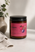 Vela aromática Jardín Mediterráneo de granada y ciruela de Esencias del Cielo