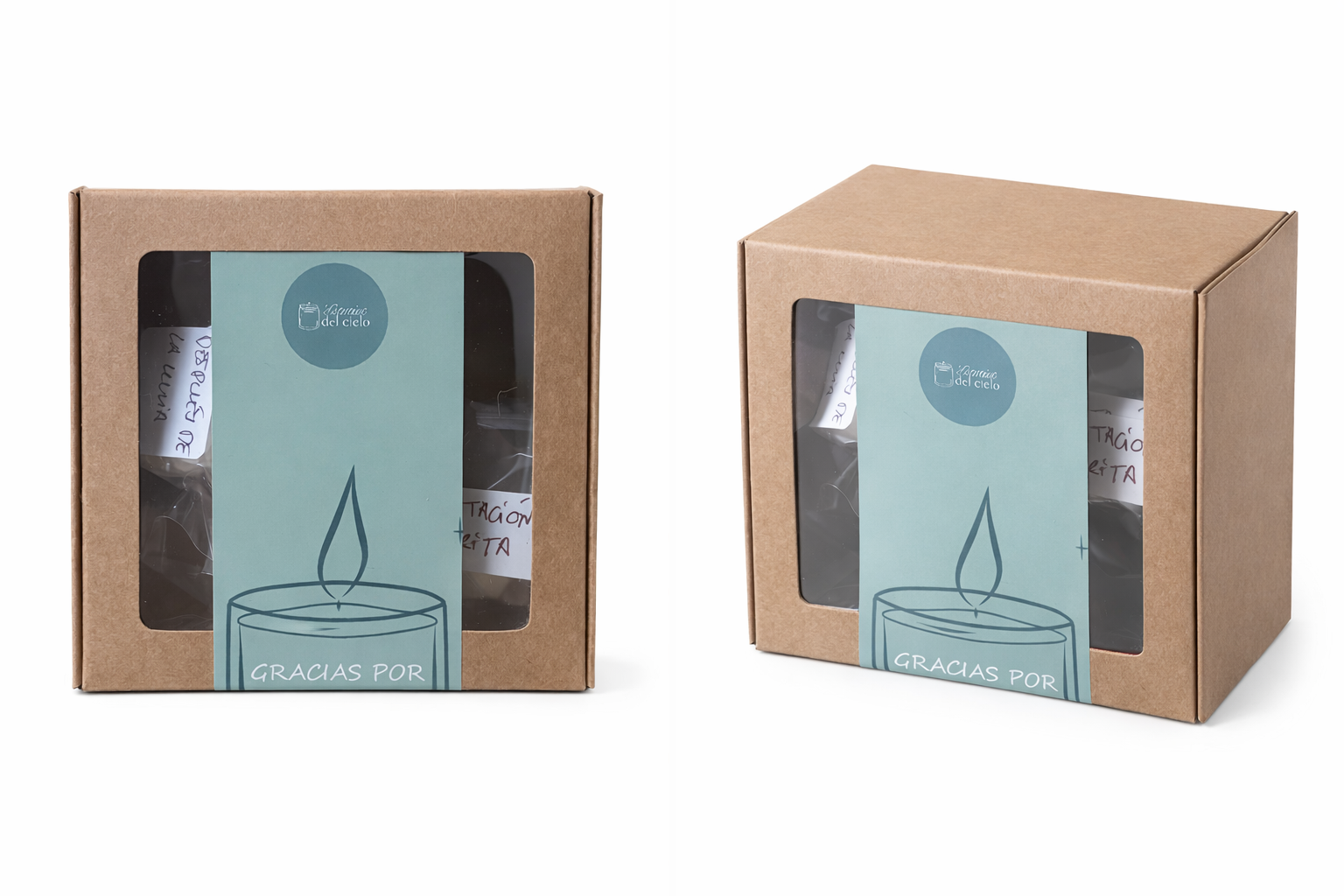 Caja descubre con 4 wax melts de Esencias del Cielo